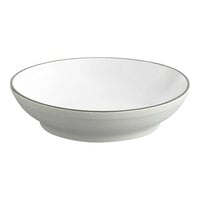 Acopa Embers 48 oz. Grey Matte Stoneware Pasta Bowl - Sample