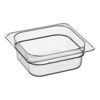 Cambro 62CW135 Camwear 1/6 Size Clear Polycarbonate Food Pan - 2 1/2" Deep