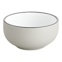 Acopa Embers 13 oz. Grey Matte Stoneware Bowl - Sample