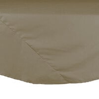 Intedge 90" Round Beige Seamed 65/35 Poly/Cotton Blend Hemmed Cloth Table Cover