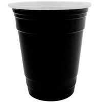 GET To-Go 16 oz. Black Plastic Reusable Tumbler - 24/Case