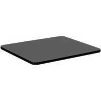 Correll 42" Square Black Granite Finish Thermal-Fused Laminate Bar & Cafe Table Top