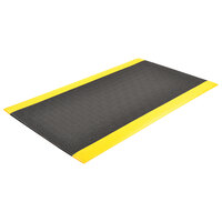 Notrax Pebble Step Sof-Tred Dyna-Shield 2' x 3' Black / Yellow Anti-Fatigue Mat 415S0023BY - 3/8" Thick