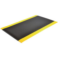 Notrax Airug 3' x 5' Black / Yellow Anti-Fatigue Mat 410S0535BY - 5/8" Thick