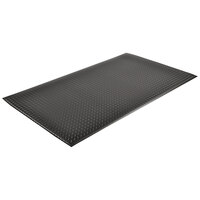 Notrax Diamond Sof-Tred Dyna-Shield 2' x 3' Black Anti-Fatigue Mat 419S0023BL - 1/2" Thick