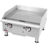 APW Wyott 3G-GGT-24S Thermostatic 24" Countertop Griddle - 40,000 BTU