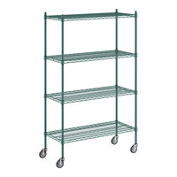 Regency 18" x 42" x 70" NSF Green Epoxy 4-Shelf Starter Kit