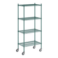 Regency 18" x 30" x 70" NSF Green Epoxy 4-Shelf Starter Kit