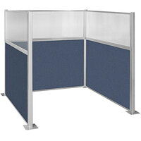 Versare Hush Panel 6' x 6' Ocean U-Shape Cubicle with Window