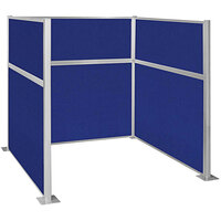 Versare Hush Panel 6' x 6' Royal Blue U-Shape Cubicle