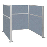 Versare Hush Panel 6' x 6' Powder Blue U-Shape Cubicle