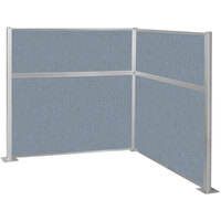 Versare Hush Panel 6' x 6' Powder Blue L-Shape Cubicle