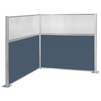 Versare Hush Panel 6' x 6' Ocean L-Shape Cubicle with Window