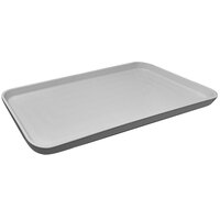 GET Roca Matte 13" x 6" Gray Melamine Rectangular Plate - 12/Case