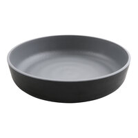 GET Roca Matte 42 oz. Black Melamine Low Street Bowl - 12/Case