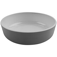 GET Roca Glazed 24 oz. White Melamine Low Street Bowl - 12/Case