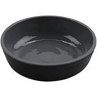 GET Roca Glazed 4 oz. Gray Melamine Shallow Side Dish - 48/Case