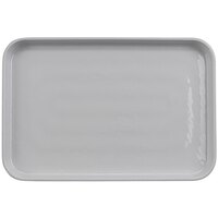 GET Roca Glazed 12" x 8" White Melamine Rectangular Plate - 12/Case