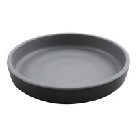 GET Roca Matte 5" Black Melamine Round Plate - 48/Case