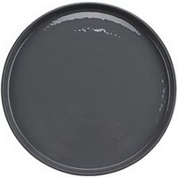 GET Roca Glazed 11" Gray Melamine Round Plate - 12/Case