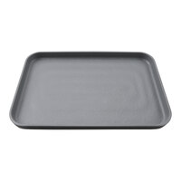 GET Roca Matte 12" x 8" Black Melamine Rectangular Plate - 12/Case