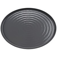 GET Roca Glazed 16 inch x 12 inch Gray Melamine Oval Platter - 6/Case