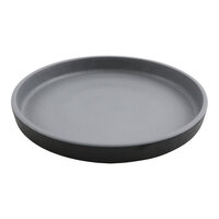 GET Roca Matte 7" Black Melamine Round Plate - 24/Case