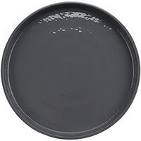 GET Roca Glazed 9" Gray Melamine Round Plate - 12/Case