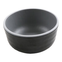 GET Roca Matte 3 oz. Black Melamine Sauce Dish - 72/Case