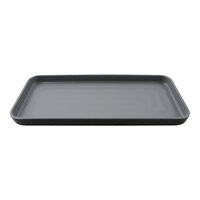 GET Roca Matte 13" x 6" Black Melamine Rectangular Plate - 12/Case