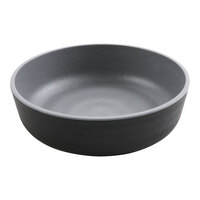 GET Roca Matte 24 oz. Black Melamine Low Street Bowl - 12/Case