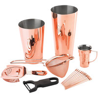 Barfly® Copper-Plated Shaken Martini 7-Piece Cocktail Tool Kit M37138CP