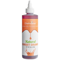 Chefmaster Natural Sunset Orange Liqua-Gel Food Coloring 8 oz.