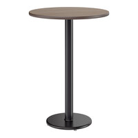 Lancaster Table & Seating 30" Reversible White Birch / Ash Laminated Bar Height Table and Base Kit with 17" Cast Iron Base
