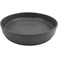 cheforward™ by GET Infuse 17 1/2" Round Stone Grey Melamine Platter with Raised Rim - 2/Case