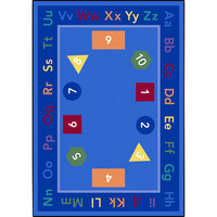 Joy Carpets Kid Essentials Fun-damentals 7' 8" x 10' 9" Multi-Colored Rectangle Area Rug