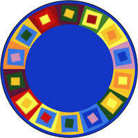 Joy Carpets Kid Essentials Off Balance 13' 2" Brights Round Area Rug