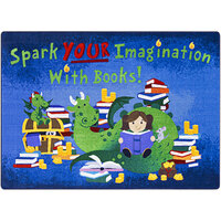 Joy Carpets Kid Essentials Reading Cave 5' 4" x 7' 8" Multicolored Rectangular Area Rug