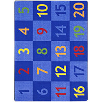 Joy Carpets Kid Essentials Time To Count 5' 4" x 7' 8" Multicolored Rectangular Area Rug