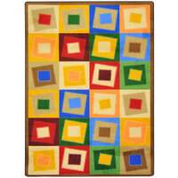 Joy Carpets Kid Essentials Off Balance 10' 9" x 13' 2" Neutrals Rectangular Area Rug