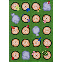 Joy Carpets Kid Essentials Stumped Multicolored Rectangular Area Rug