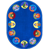 Joy Carpets Kid Essentials Animal Readers 7' 8" x 10' 9" Multi-Colored Oval Area Rug