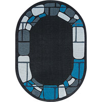 Joy Carpets Kid Essentials BioStones Marine Oval Area Rug