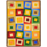 Joy Carpets Kid Essentials Off Balance Neutrals Rectangular Area Rug