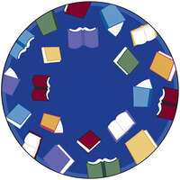 Joy Carpets Kid Essentials Fly Away with Reading 13' 2" Multi-Colored Round Area Rug