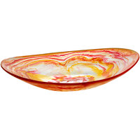 Bon Chef 17 1/4" x 11" Oval Scarlet Shallow Resin Bowl