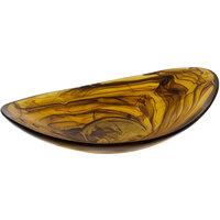 Bon Chef 5 1/2" x 3 1/2" Oval Umber Shallow Resin Bowl