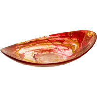 Bon Chef 5 1/2" x 3 1/2" Oval Scarlet Shallow Resin Bowl