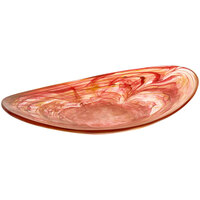 Bon Chef 7 3/4" x 5" Oval Scarlet Shallow Resin Bowl