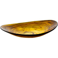 Bon Chef 15 3/4" x 10 1/2" Oval Umber Shallow Resin Bowl